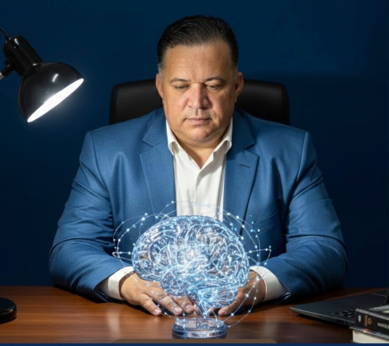 Dr. Ivanildo Cavalcante em seu espaço de estudo